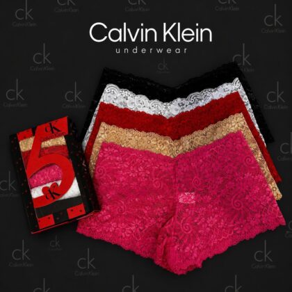 Calvin Klein — Дамски дантелени шорти 5бр/кутия #08
