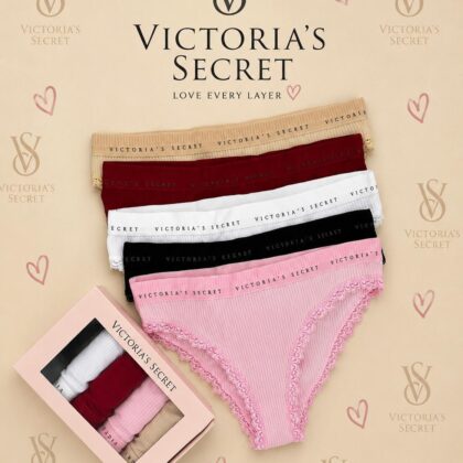 Victoria's Secret — Дамски дантелени бикини 5бр/кутия #12
