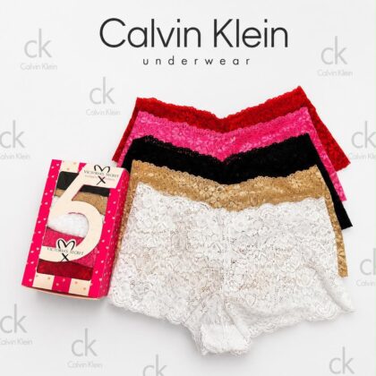 Calvin Klein — Дамски дантелени шорти 5бр/кутия #15