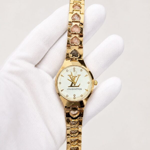 Дамски Louis Vuitton Gold Heart Bracelet Mother of Pearl #266
