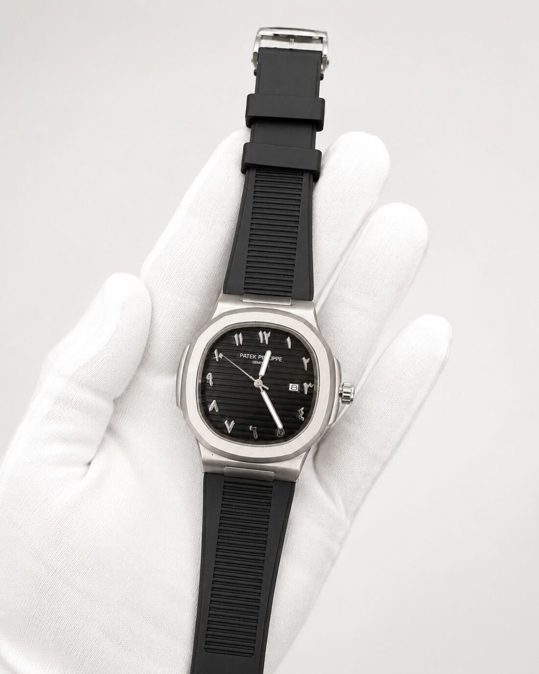 Мъжки Patek Philippe Nautilus Black Arabic Dial Rubber #267