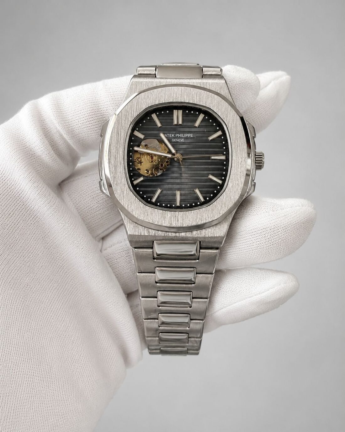 Мъжки Patek Philippe Nautilus Open Heart Blue Dial Steel #151
