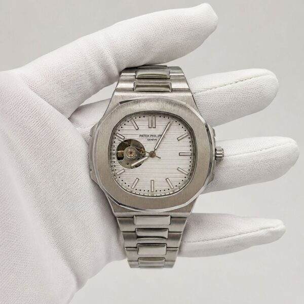 Мъжки Patek Philippe Nautilus White Dial Open Heart #158