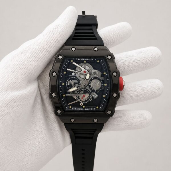 Мъжки Richard Mille Skeleton Black / Red Crown #175
