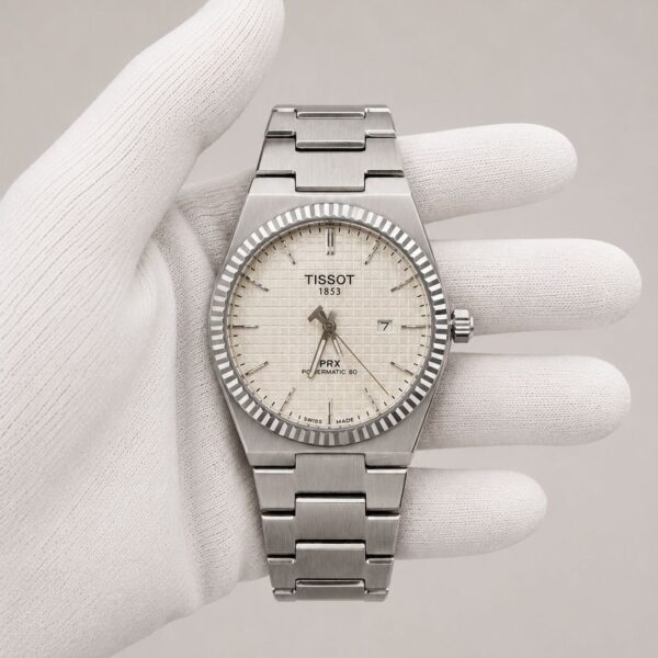 Мъжки Tissot PRX Powermatic 80 Silver Dial Steel #187