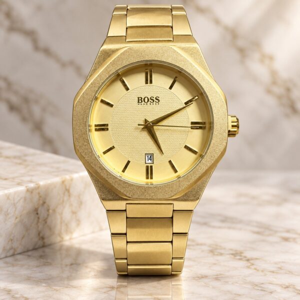Мъжки Hugo Boss Octagon Gold / Champagne Dial #367