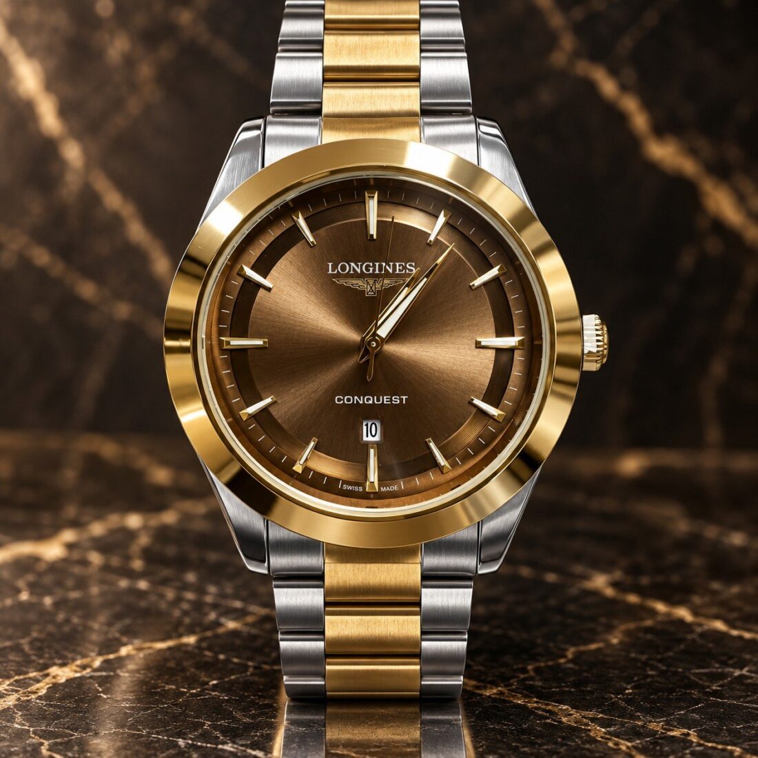 Мъжки Longines Conquest Two-Tone / Brown Dial #392
