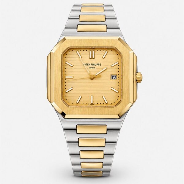 Мъжки Patek Philippe Nautilus Square Two-Tone / Champagne #285
