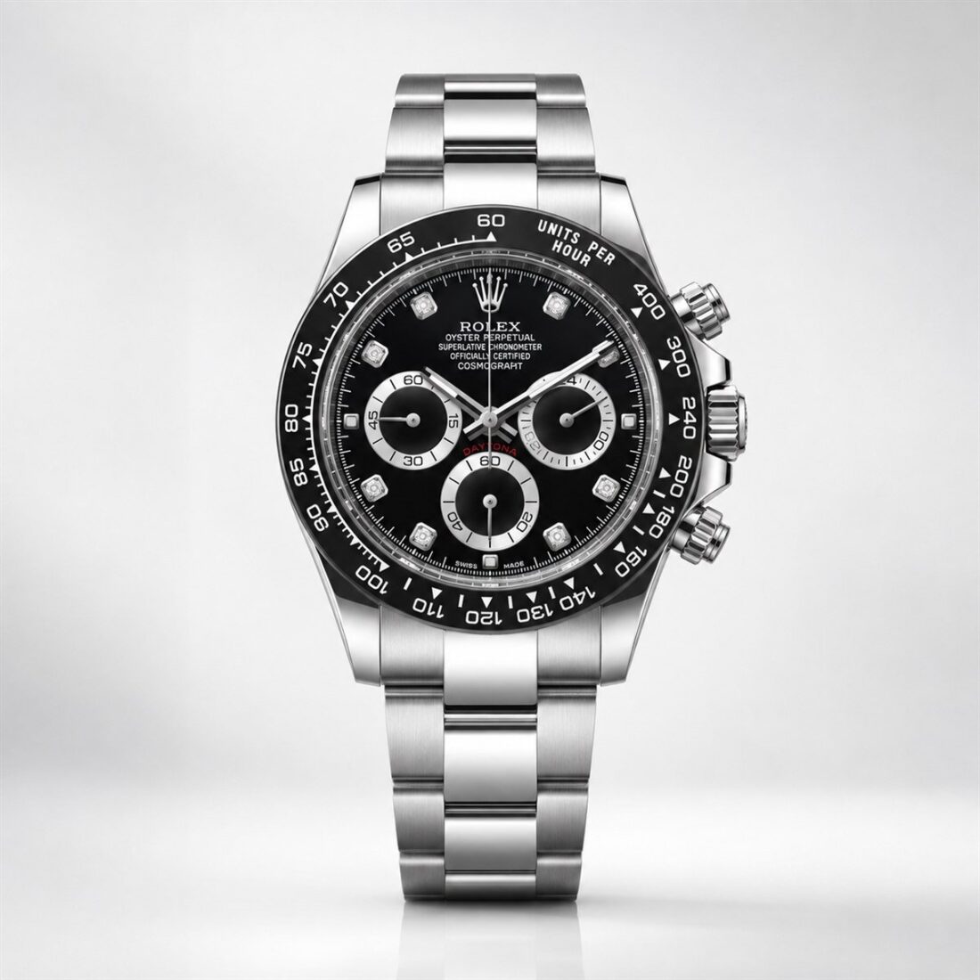 Мъжки Rolex Daytona Black Diamond Dial Steel #296