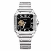 Мъжки Cartier Santos Skeleton Rose Gold / Black Dial #272